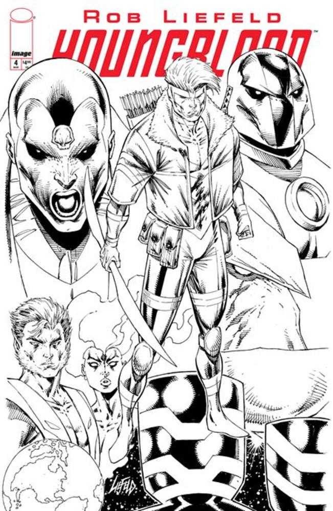 Youngblood #4 (2025) Cover E Black & White Variant
