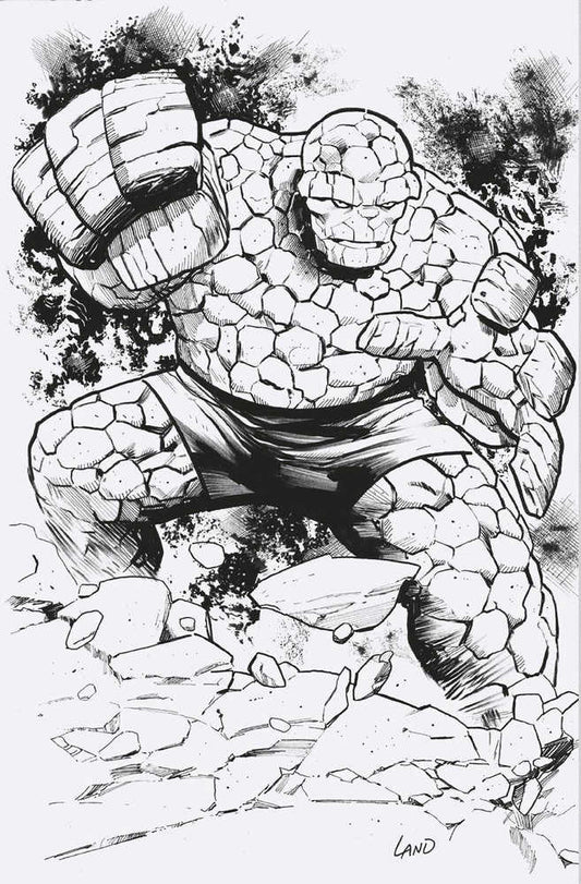 Fantastic Four 7 Greg Land Virgin Black And White Variant