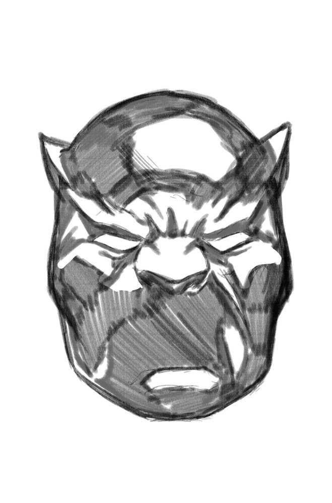 Black Panther #10 Mark Brooks Headshot Full Art Sketch Variant